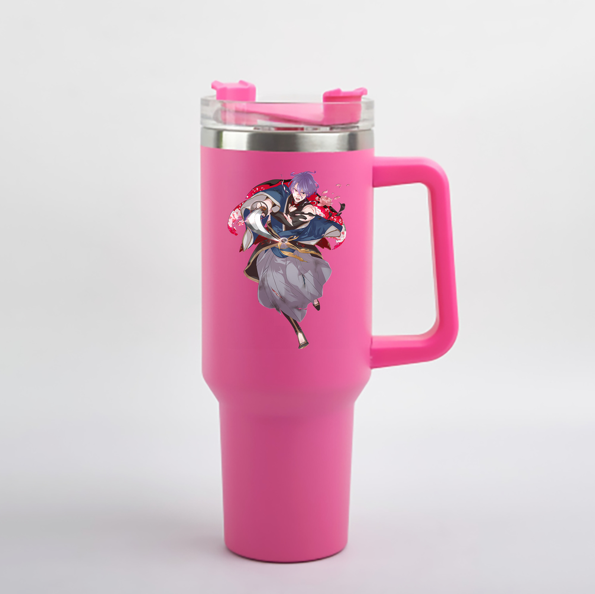 （画像用） 刀剣乱舞 Touken Ranbu 1200mL車用タンブラー - クリスタルステッカー（プラスチックストロー付き）